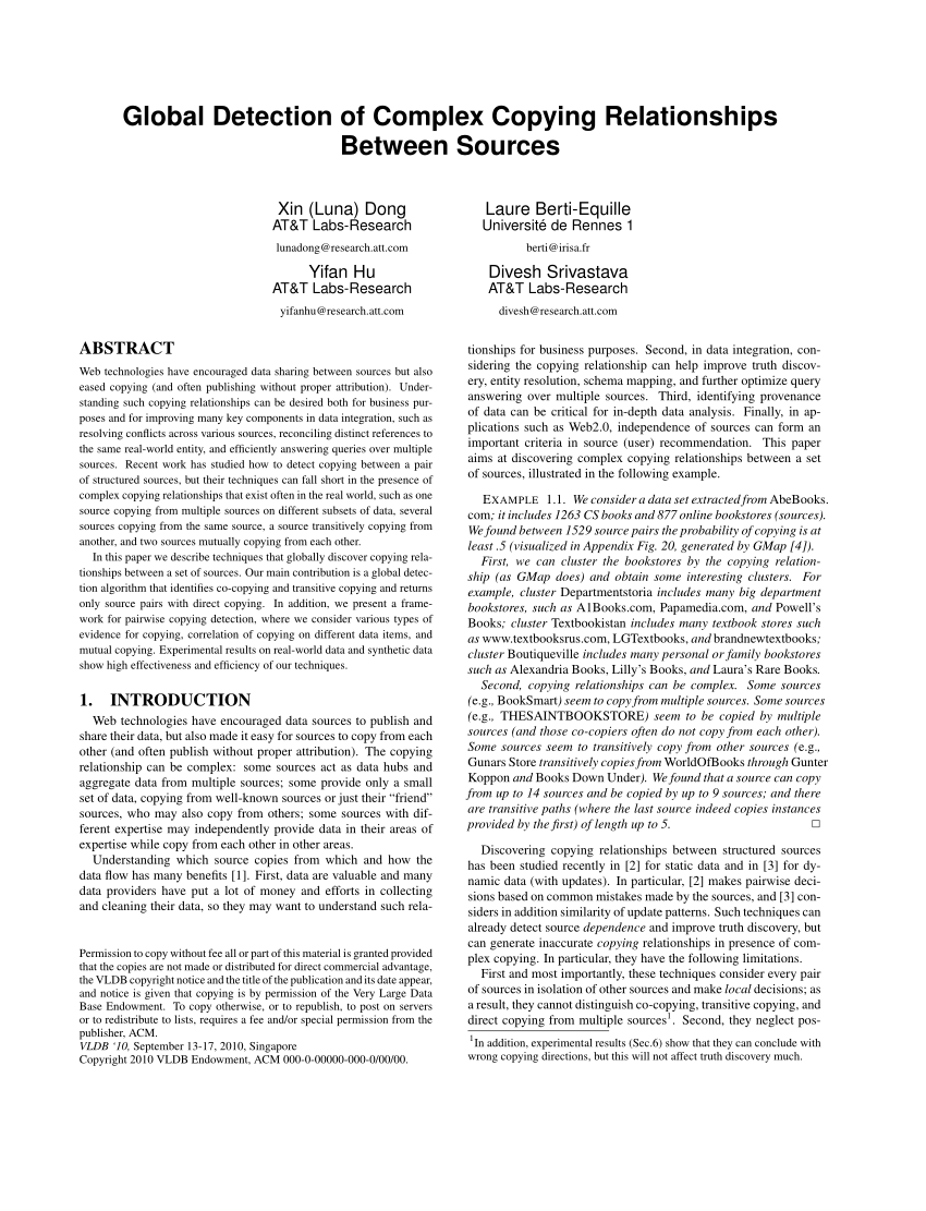 bant form Kavramak  PDF) Xin Luna Dong, Laure Berti-Équille, Yifan Hu, Divesh Srivastava.  SOLOMON: Seeking the Truth Via Copying Detection (Demo). Proceedings of  VLDB (VLDB 2010), Singapore, September 2010