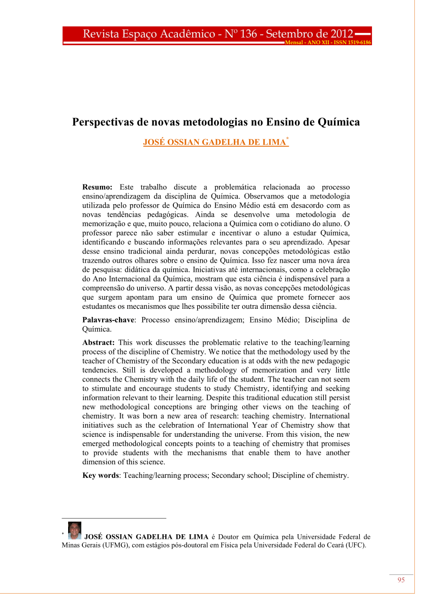 PDF) USO DE VÍDEO AULAS COMO METODOLOGIA ALTERNATIVA PARA O ENSINO DE  QUÍMICA: UM ESTUDO DE CASO