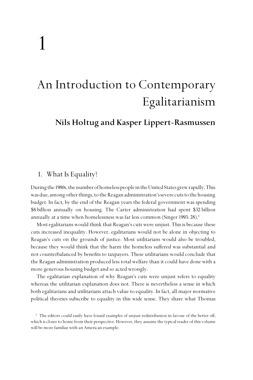 heltinde udstødning at tilføje PDF) An Introduction to Contemporary Egalitarianism