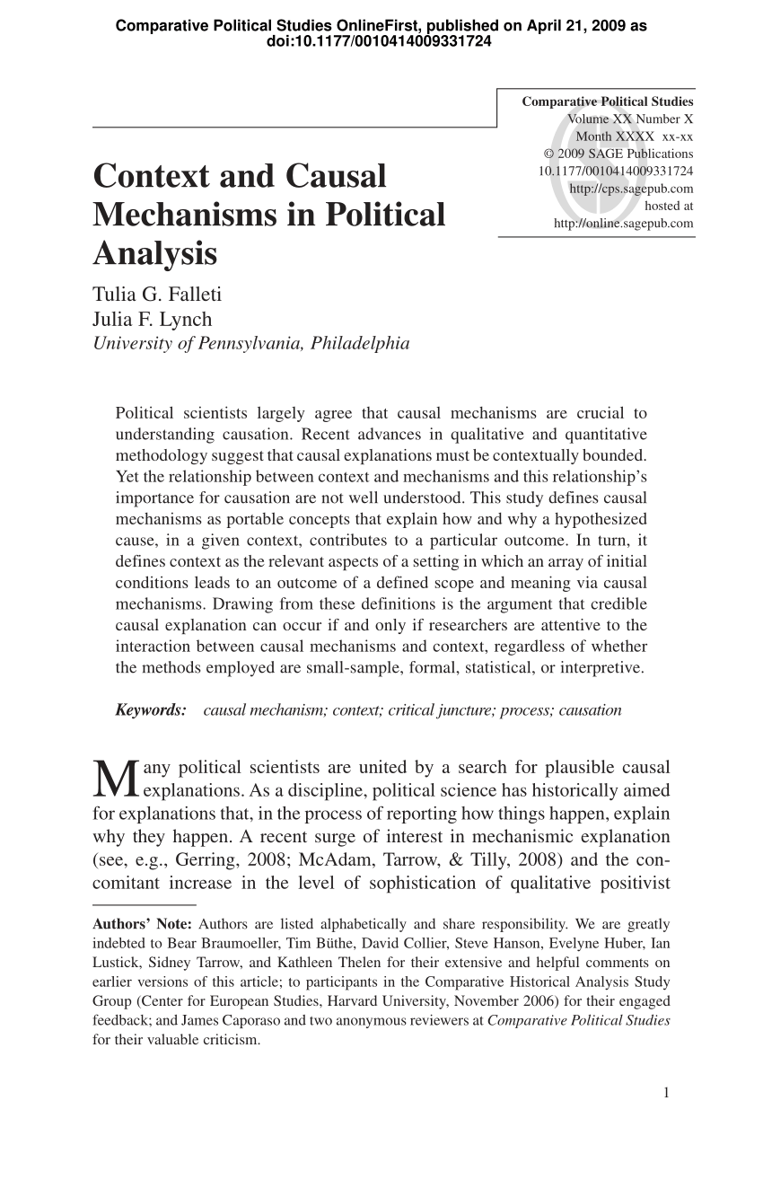 political analysis essay