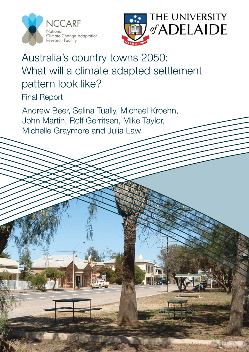 PDF) Australia's country towns 2050: What will a climate adapted settlement  pattern look like?