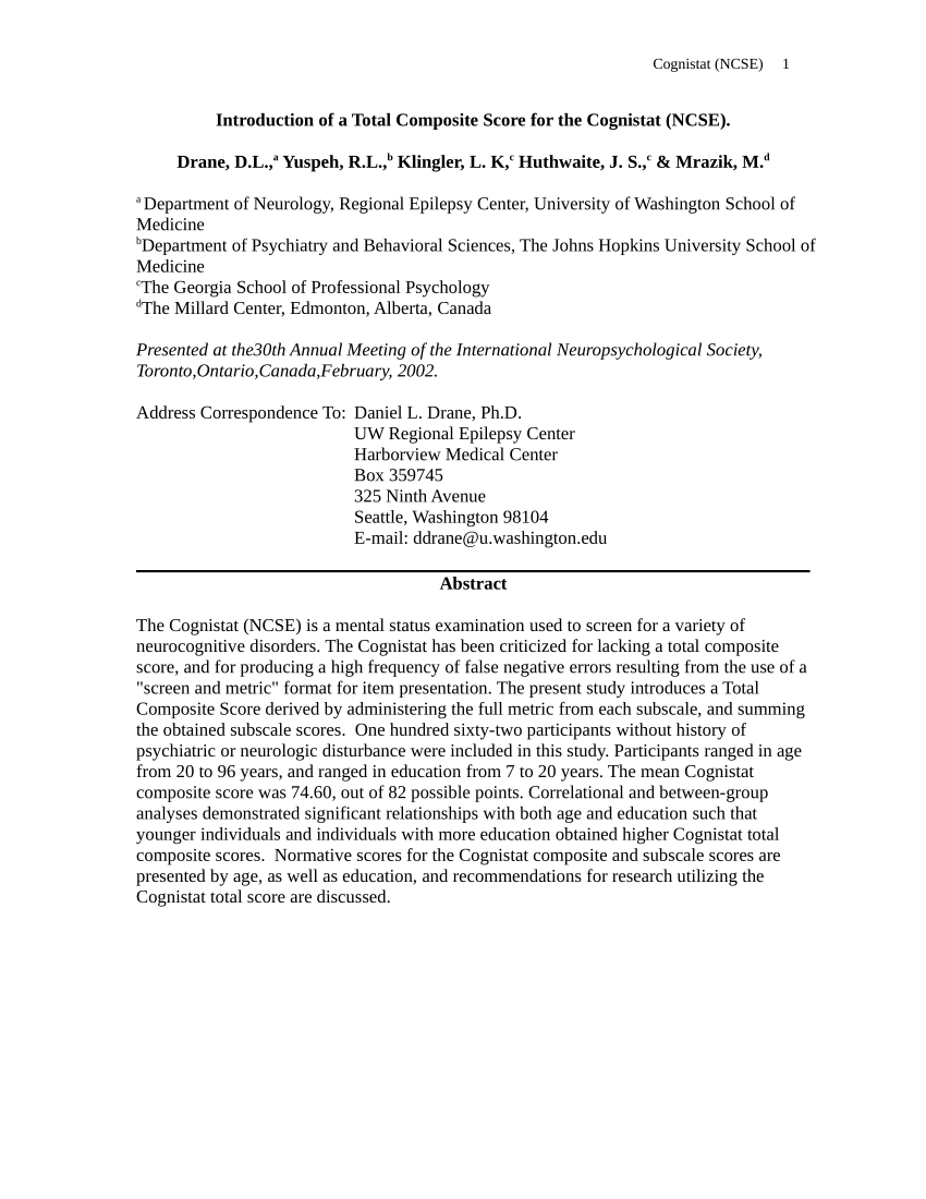 NCSE-Core Reliable Test Duration