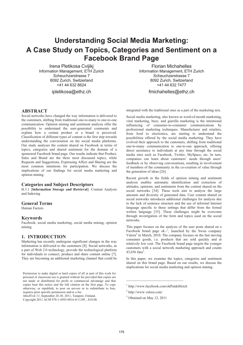 social media marketing case study pdf