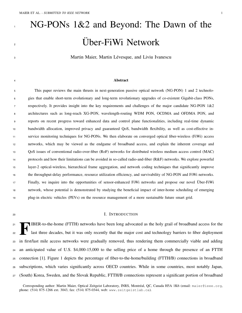 fiwi access networks pdf