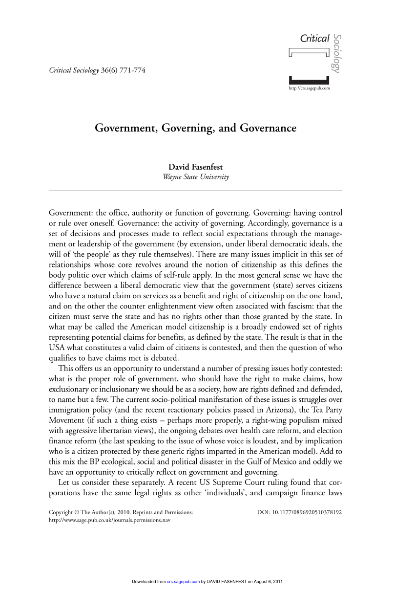 thesis on governance pdf