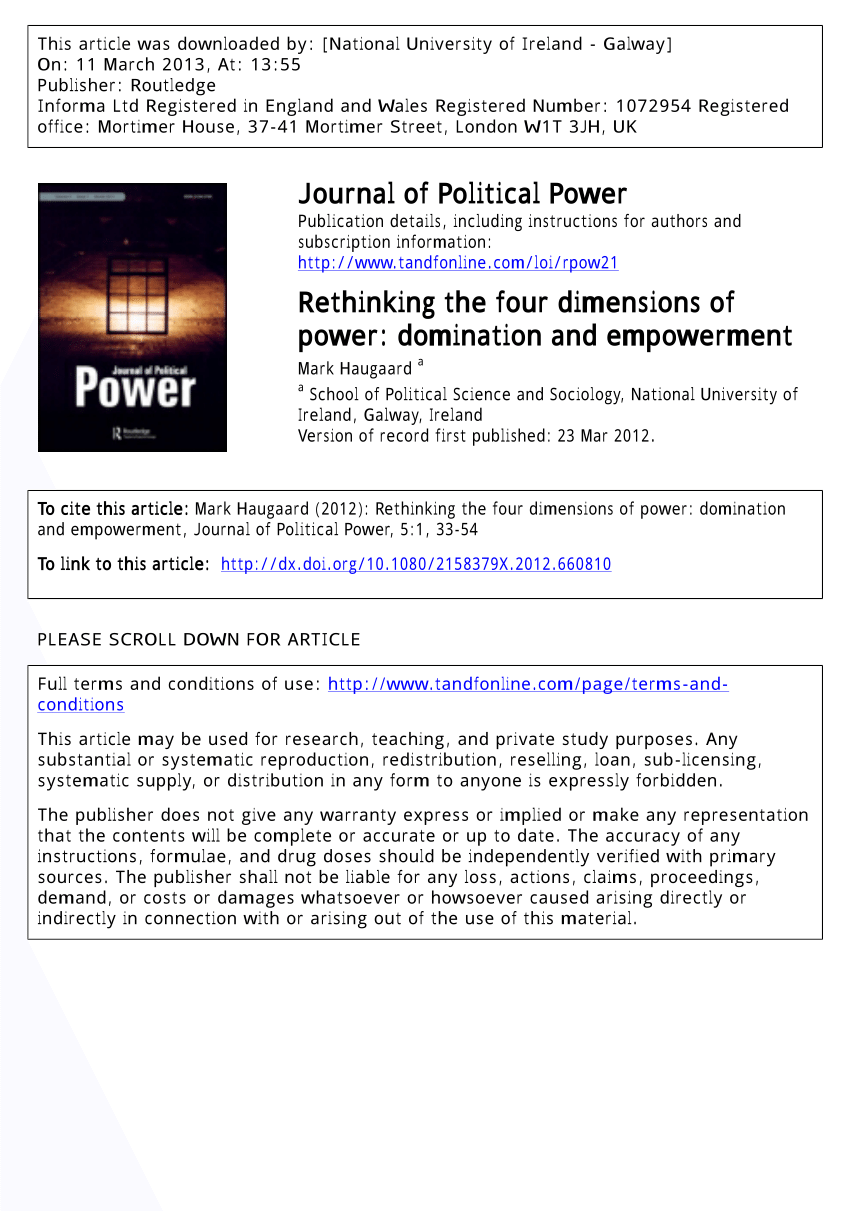 Human need for domination and power