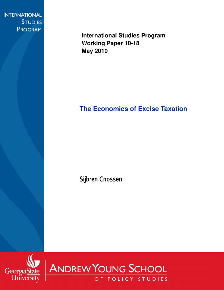 pdf) the economics of excise taxation