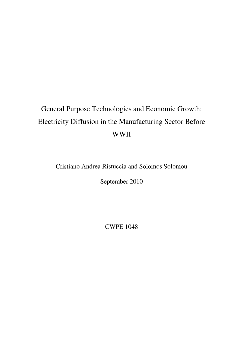 PDF) The Relation between War, General Purpose Technologies and Dynamics of  K-Waves for Technological, Economic and Social Change
