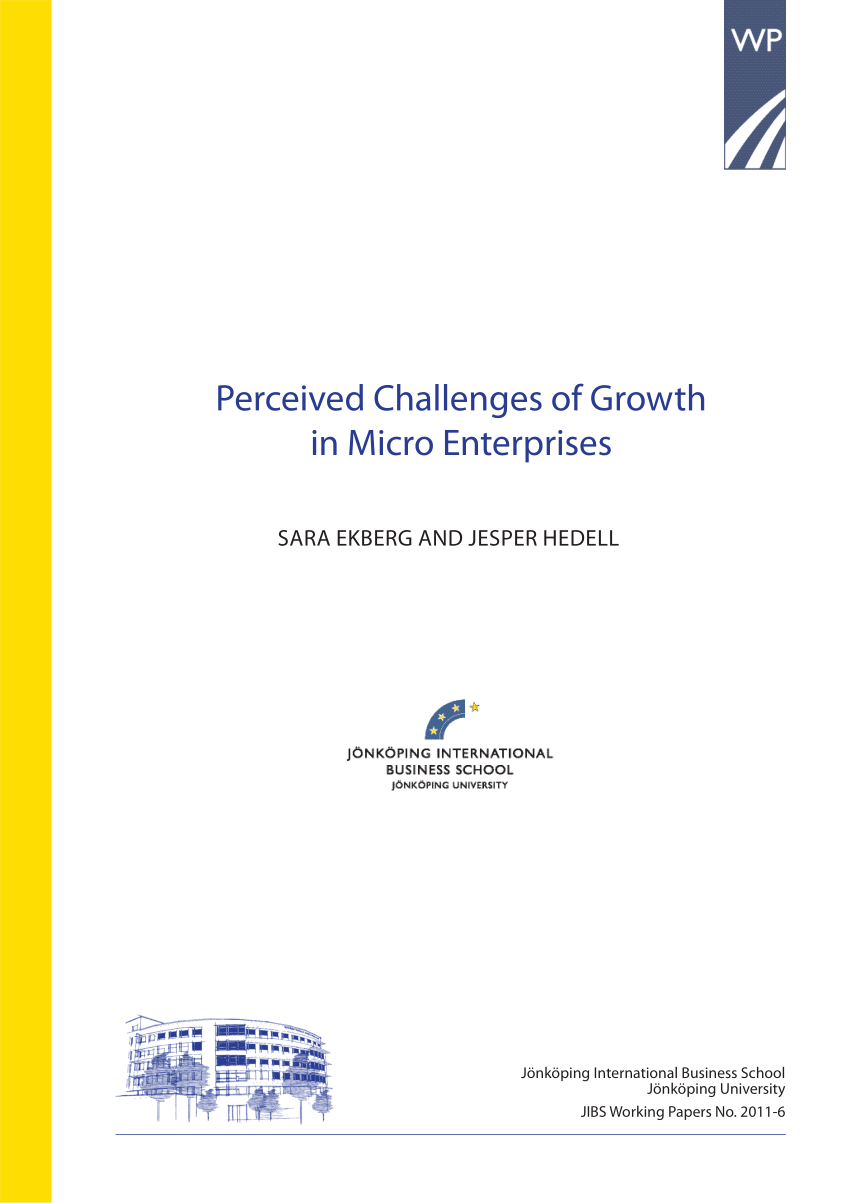 Pdf Perceived Challenges Of Growth In Micro Enterprises