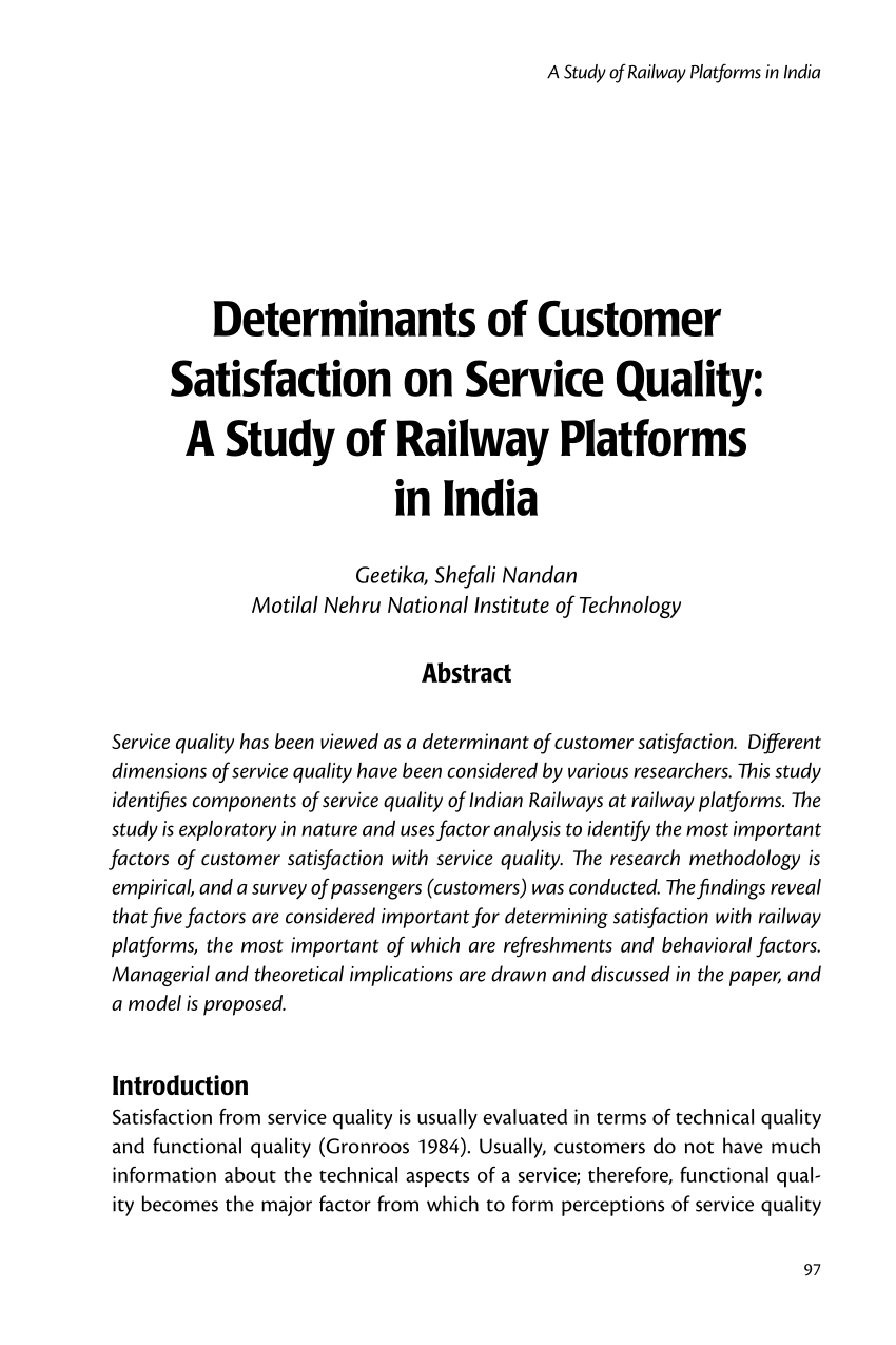 literature review on customer satisfaction in public transport