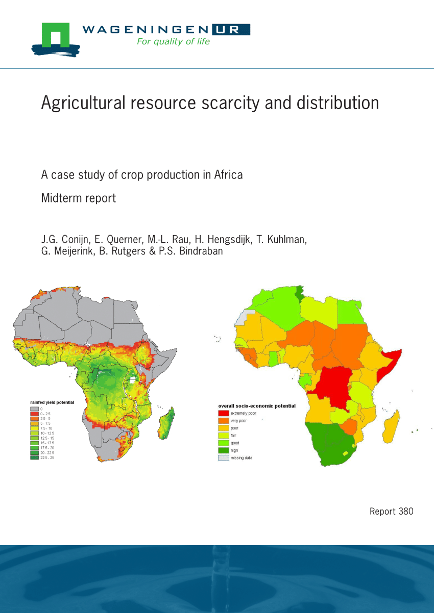 (PDF) Agricultural resource scarcity and distribution : a ...