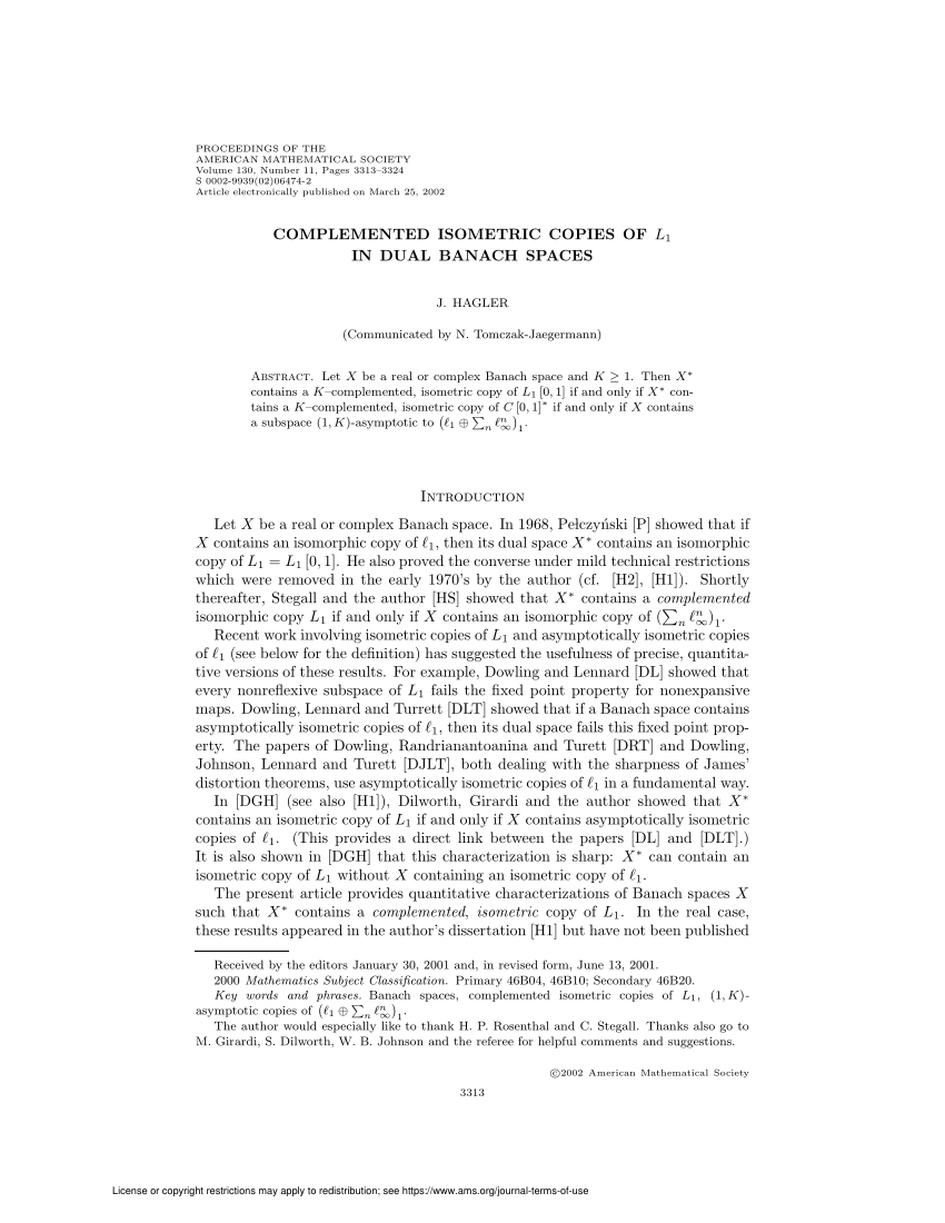 Pdf Complemented Isometric Copies Of L1 In Dual Banach Spaces