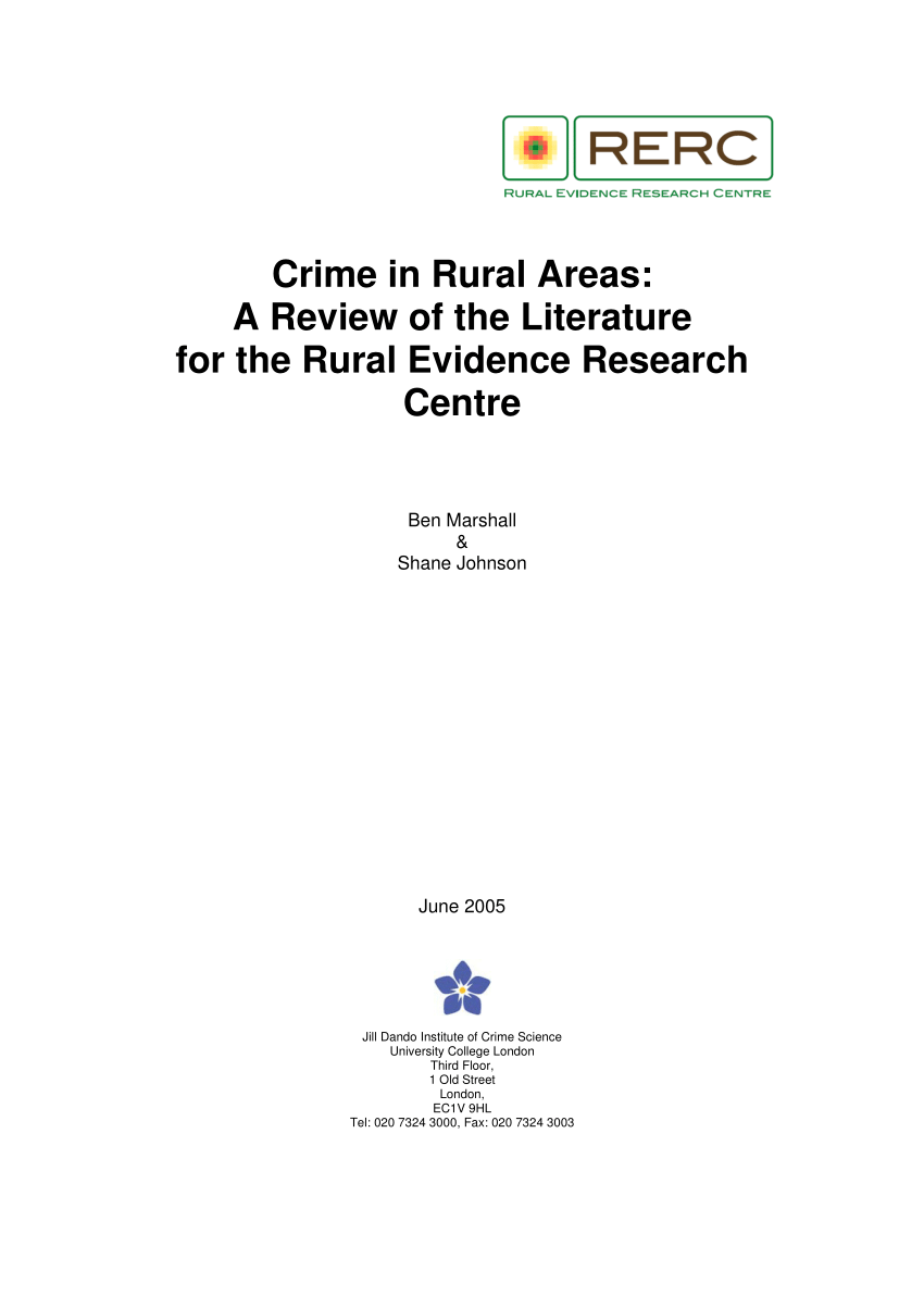 literature review of rural areas