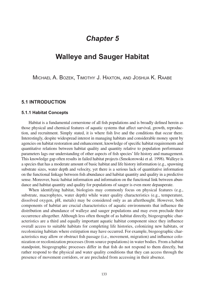 Biology, Management, and Culture of Walleye and Sauger – American Fisheries  Society