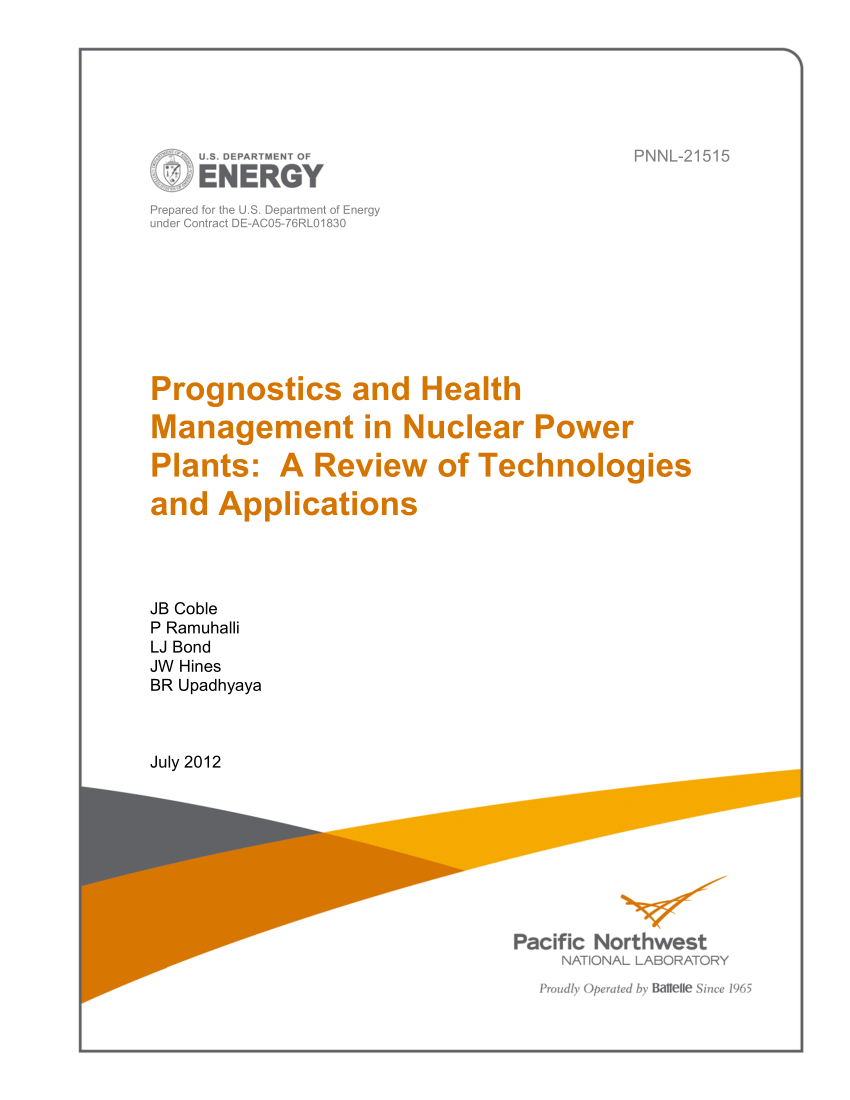 PDF) Prognostics and Health Management in Nuclear Power Plants: A