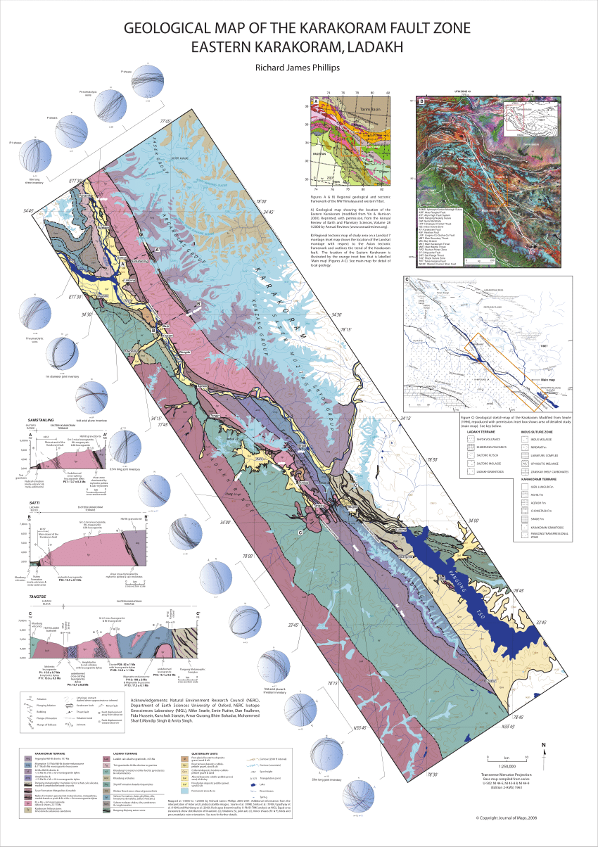 Pdf Geological Map Of The Karakoram Fault Zone Eastern Karakoram Ladakh Nw Himalaya