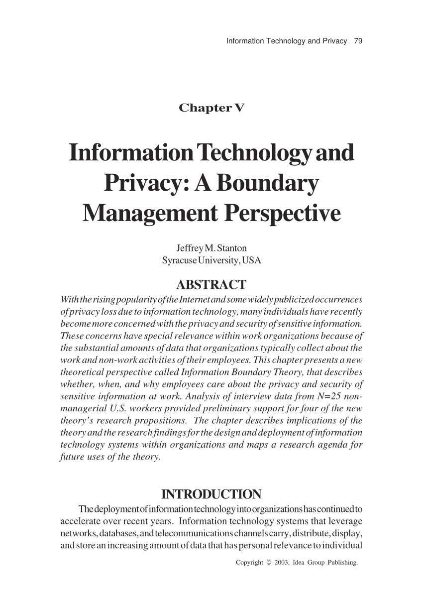 technology and privacy essay