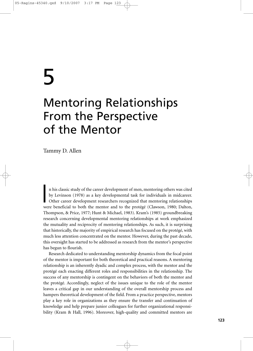 dissertation mentoring relationships