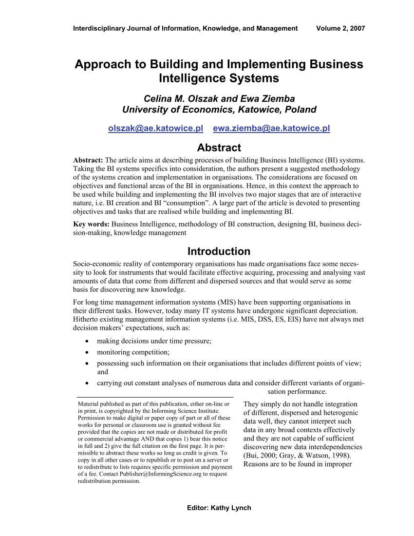 what is needed to build business intelligence application
