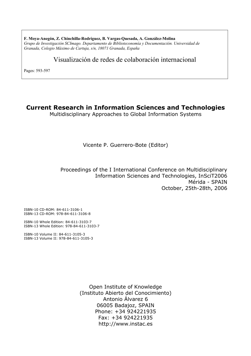 PDF Visualización de redes de colaboración internacional