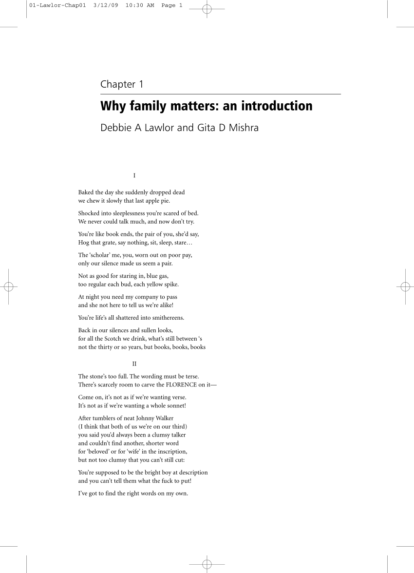 argument essay family matters