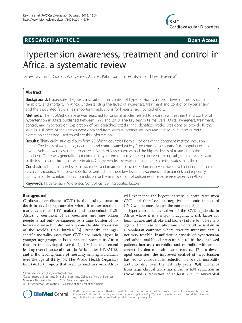 research on hypertension in kenya pdf
