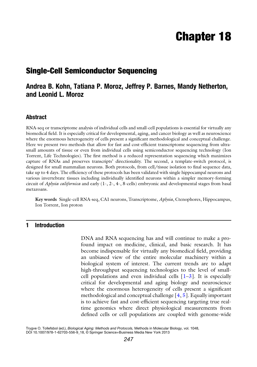 PDF) Single-Cell Semiconductor Sequencing