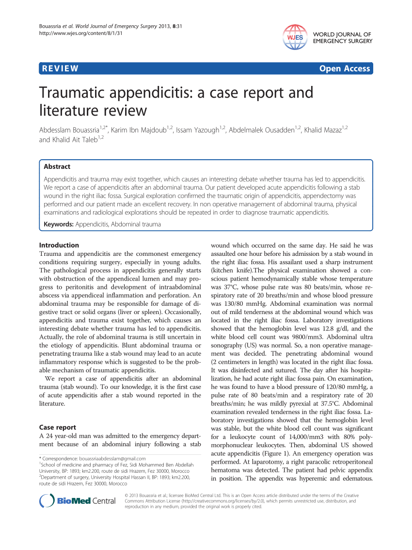 pdf-traumatic-appendicitis-a-case-report-and-literature-review