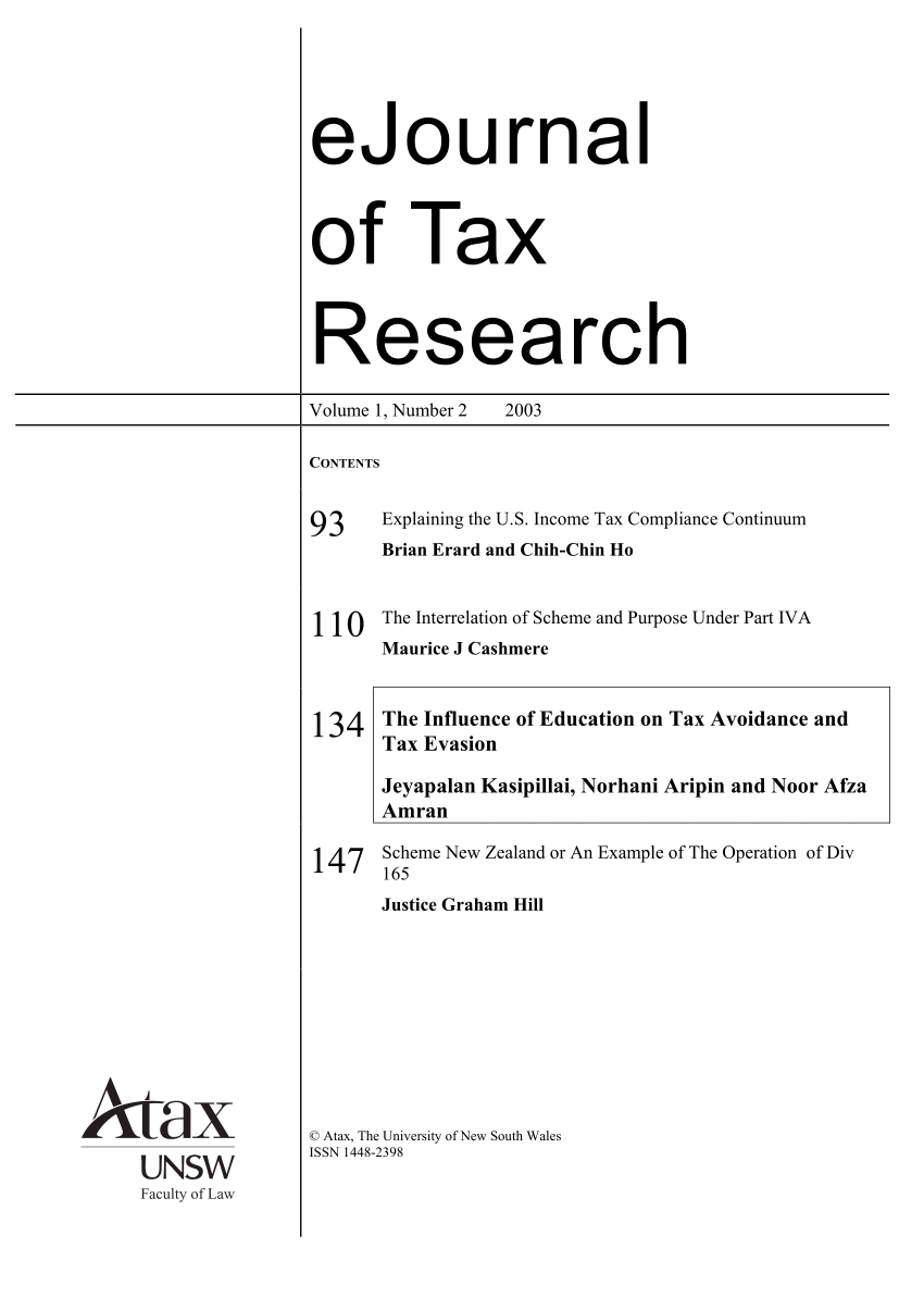 implications of tax avoidance