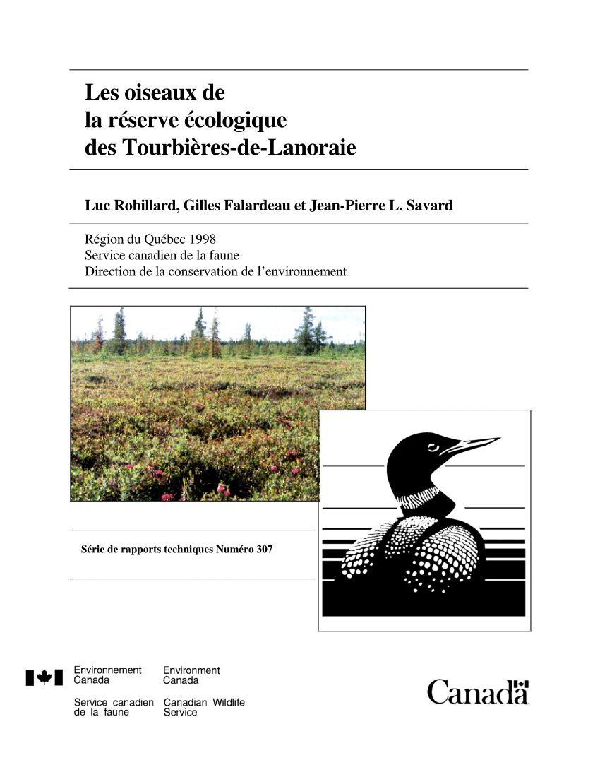 PDF) Les oiseaux de la réserve écologique des Tourbières-de-Lanoraie
