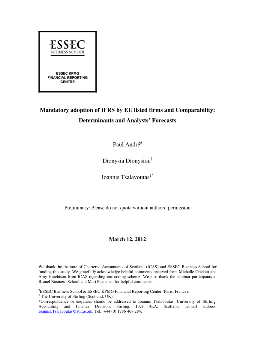 (PDF) Mandatory Adoption of International Financial Reporting Standards ...