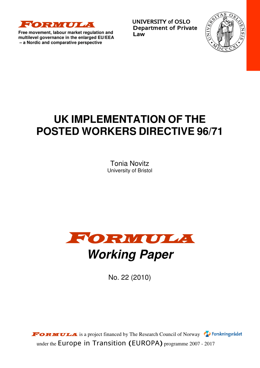 posted workers thesis