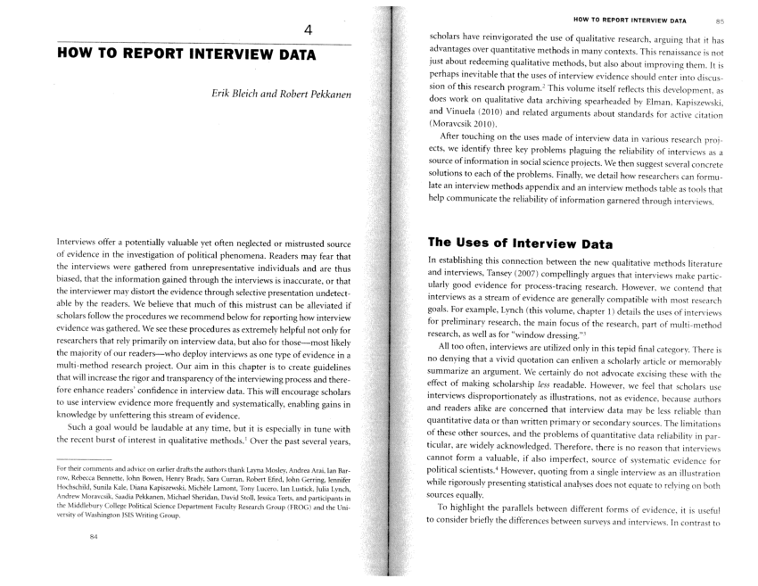 interview research report