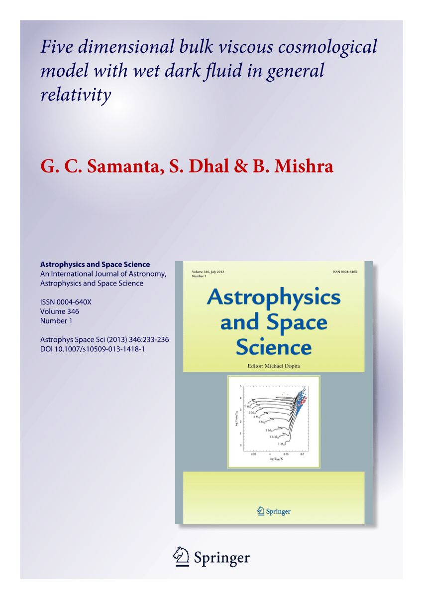 research papers on cosmological models