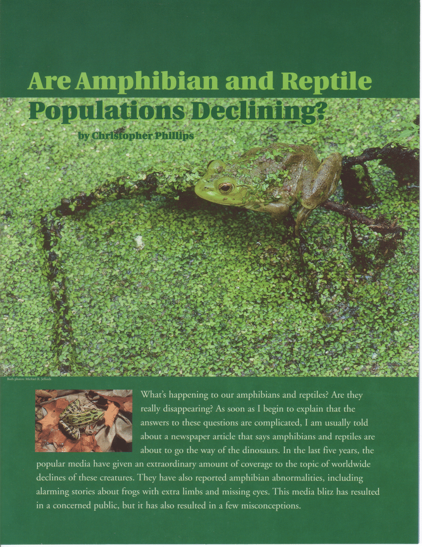 (PDF) Are Amphibian and Reptile Populations Declining?