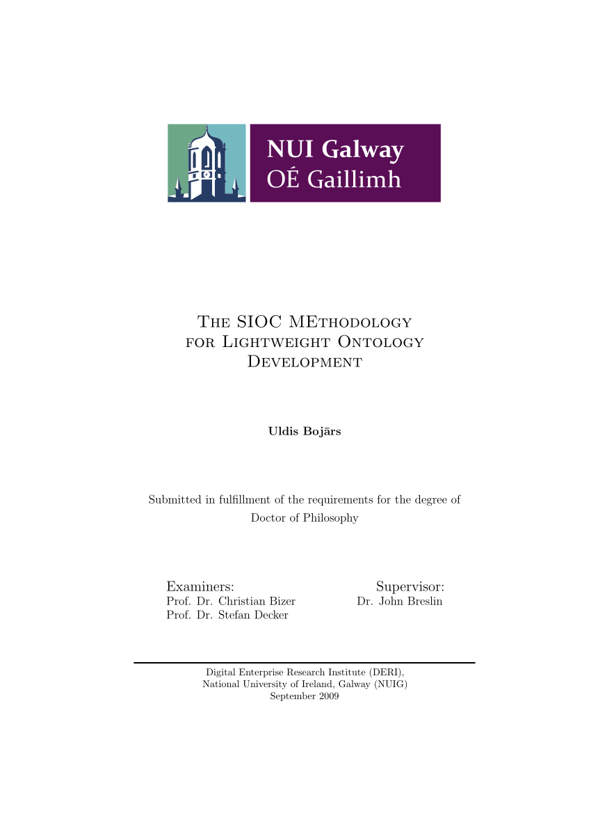 Pdf The Sioc Methodology For Lightweight Ontology Development