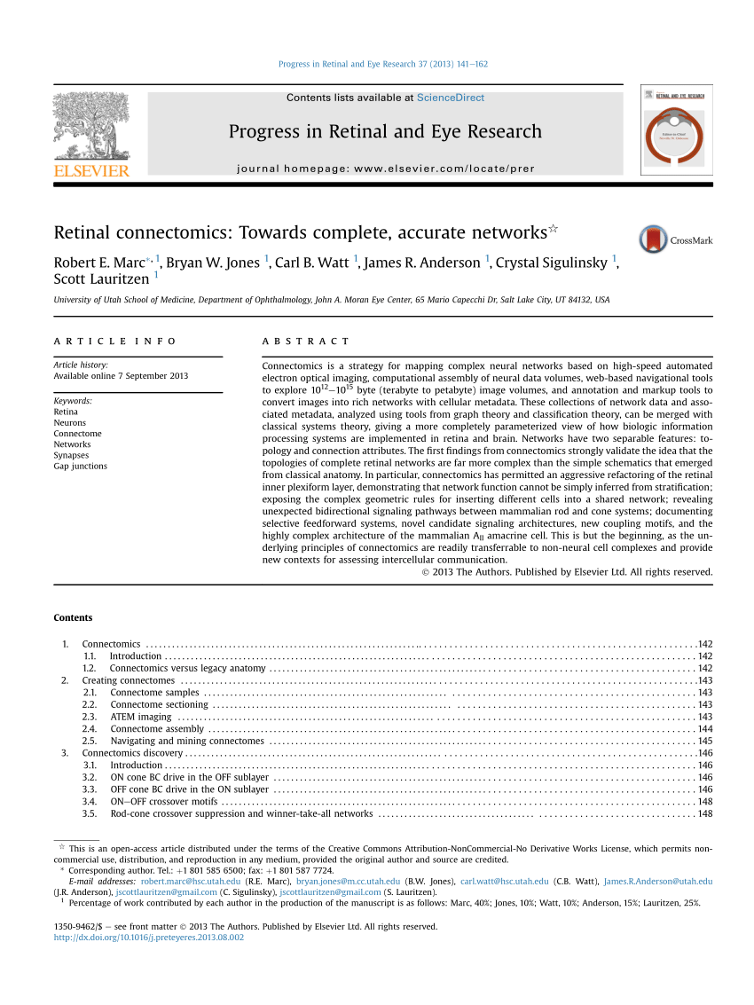 Pdf Retinal Connectomics Towards Complete Accurate Networks