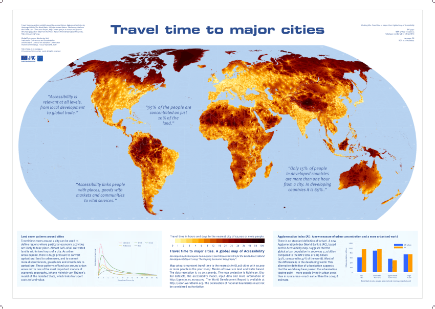 travel time to major cities a global map of accessibility