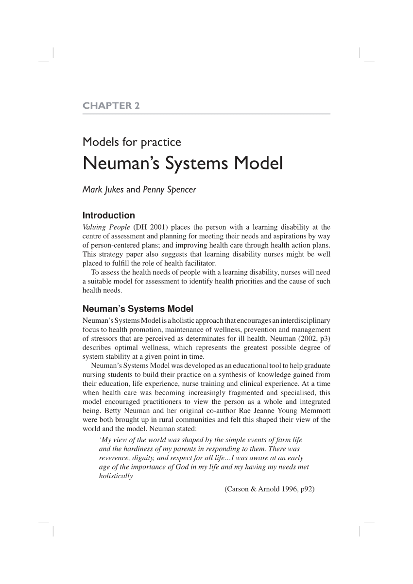 Pdf Neuman S Systems Model