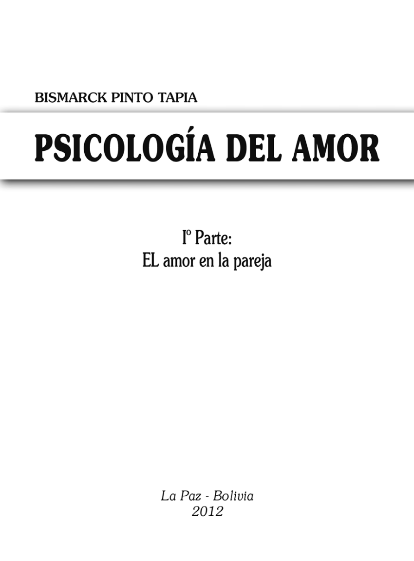 Pdf Psicologia Del Amor