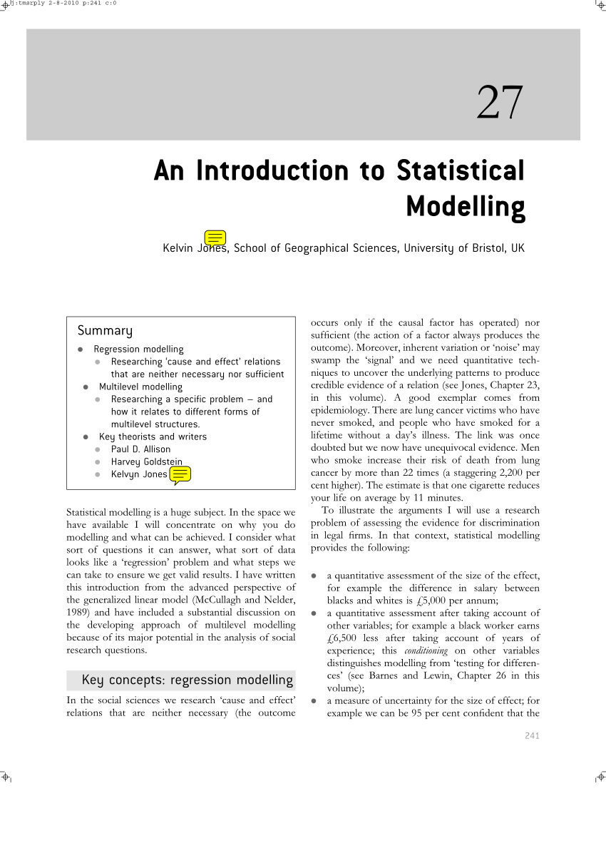 An introduction to statistical modelling krzanowski pdf