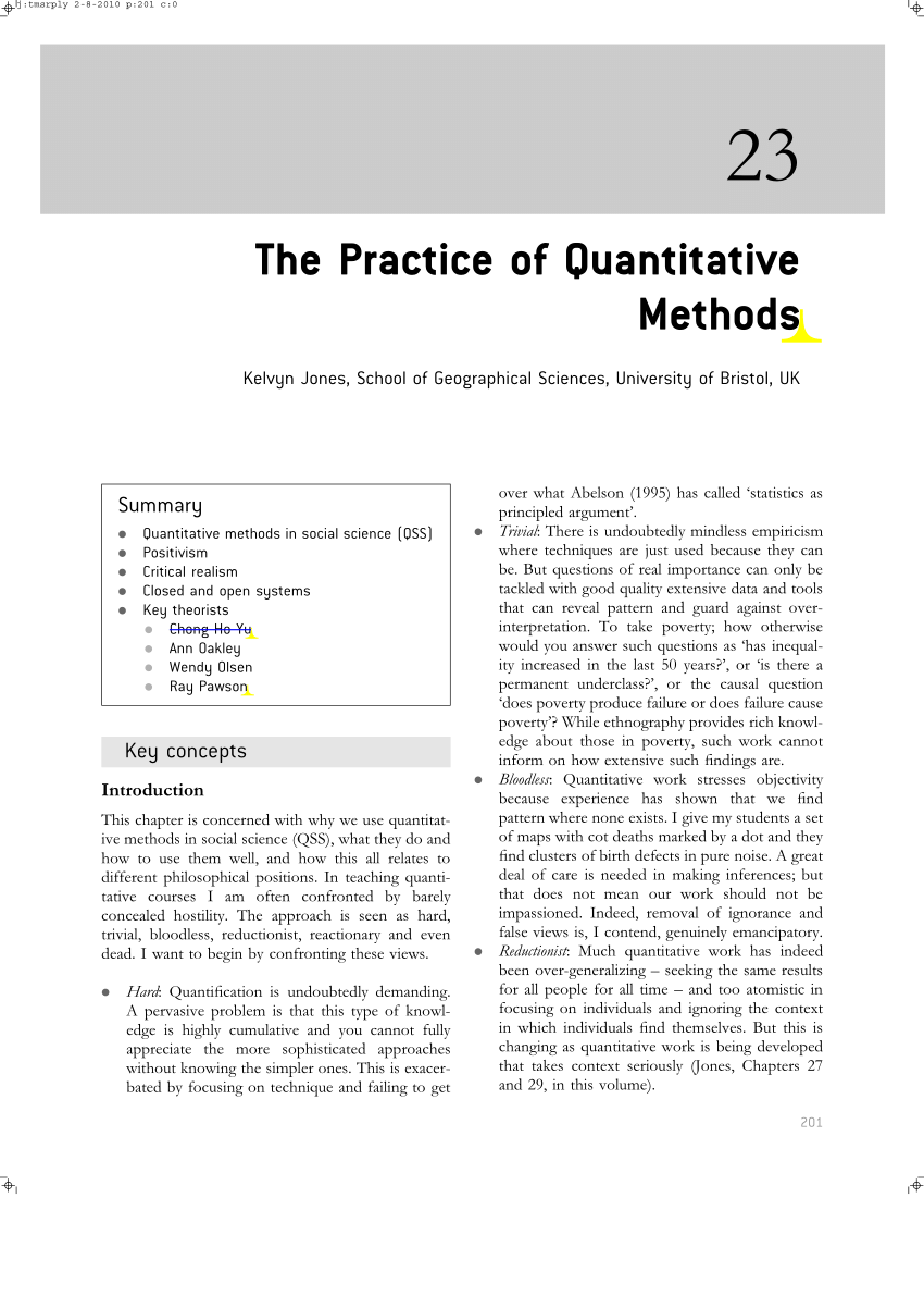 quantitative research methodology pdf