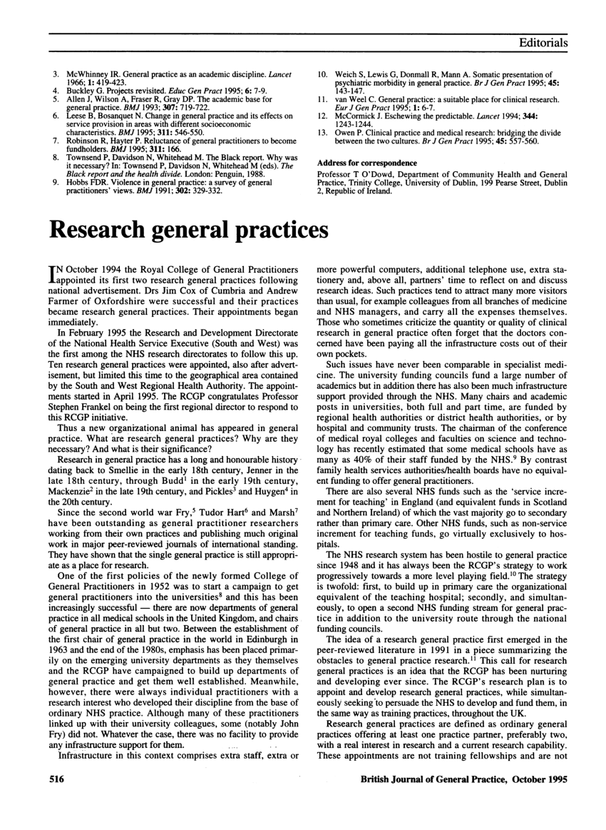 epidemiology editorial committee medical research archives