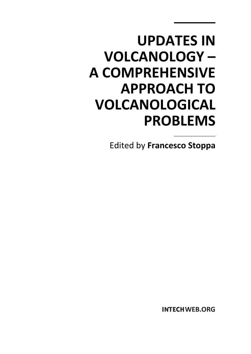 Pdf Updates In Volcanology A Comprehensive Approach To The Volcanological Problems