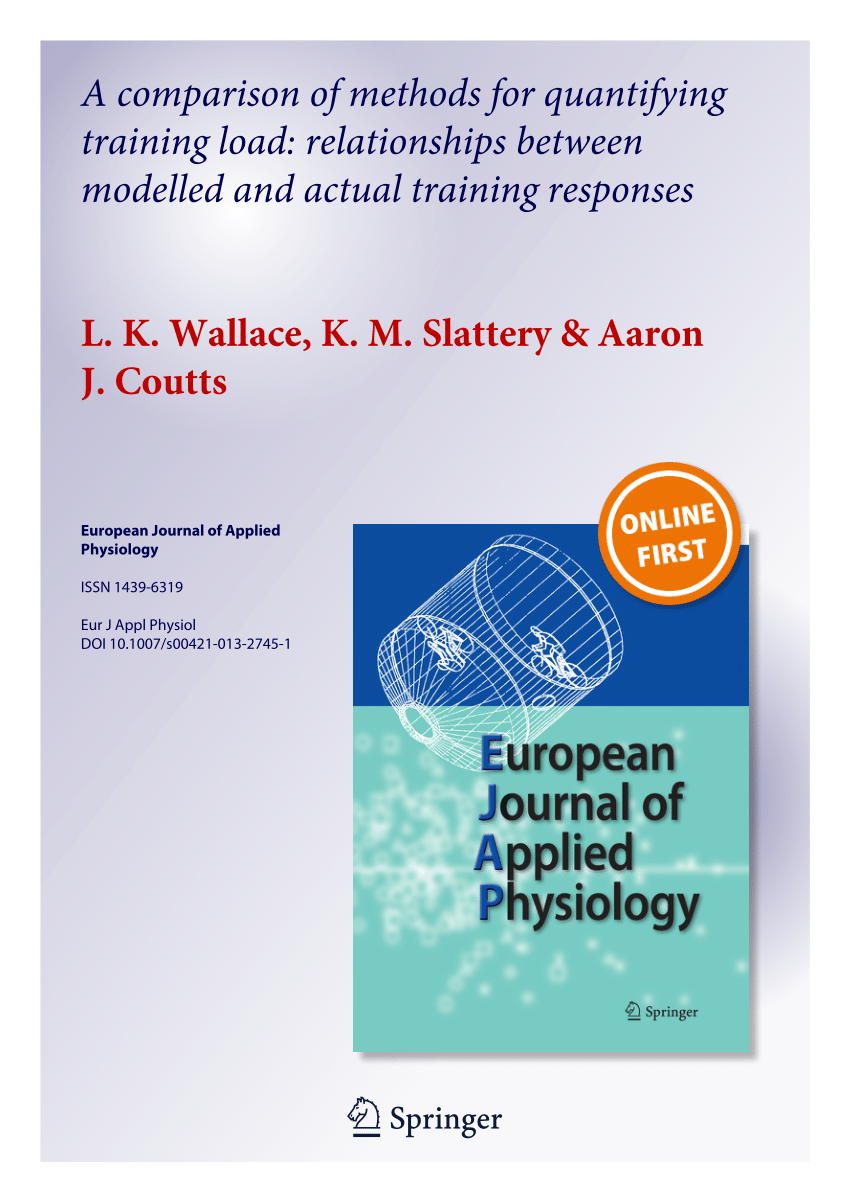 PDF) A comparison methods for quantifying training Relationships between modelled and actual training responses