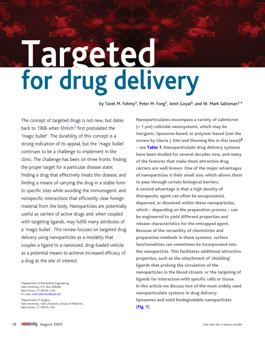 research paper on targeted drug delivery