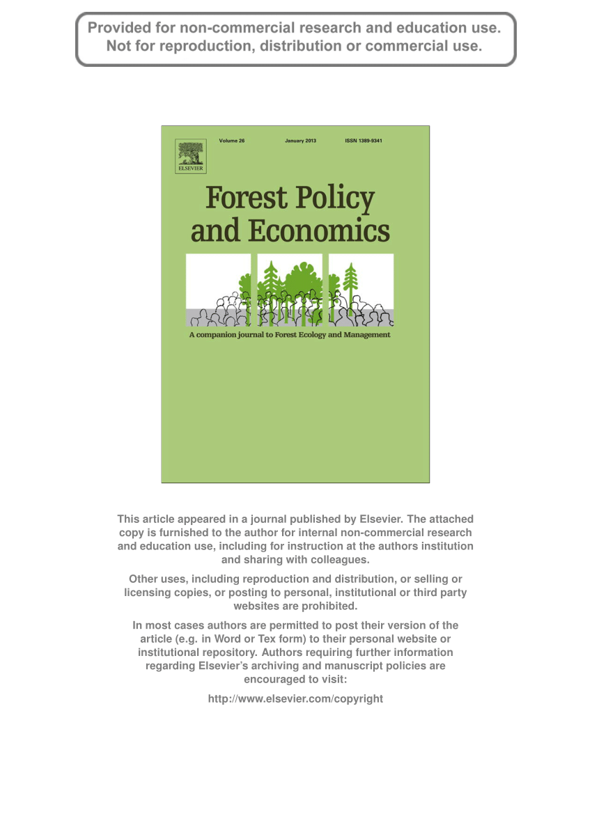 Pdf An Economic Analysis Of The Establishment Of Forest