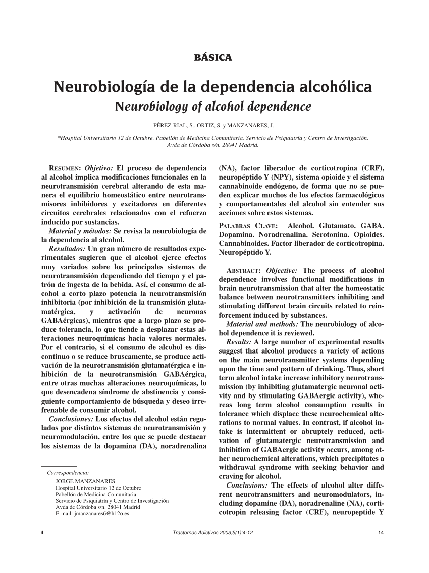 Implicación del sistema cannabinoide endógeno en el alcoholismo