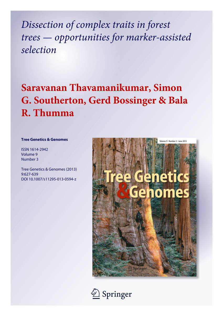 (PDF) Dissection of complex traits in forest trees — opportunities for