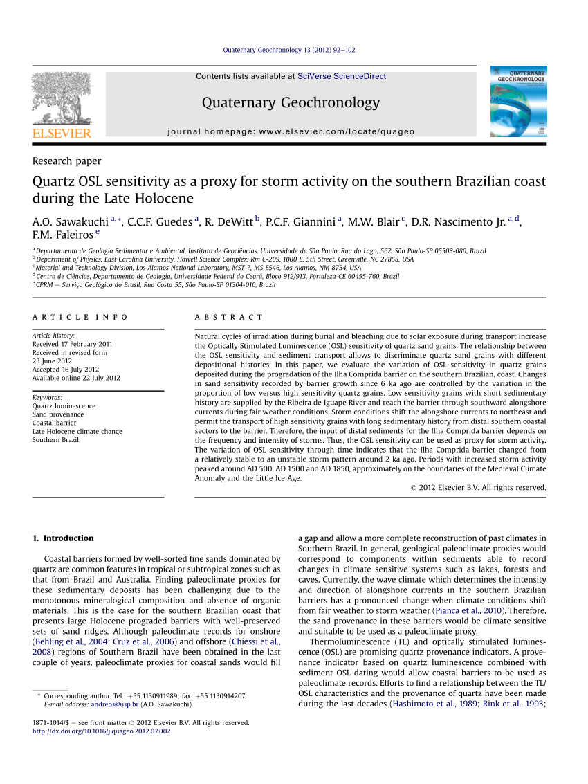 Spit-Inlet migration and storm-driven stacking at Praia de Leste Holocene  barrier, southern Brazil - ScienceDirect